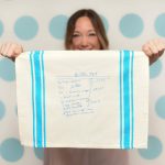 Handwritten Recipe on Tea Towel by Jennifer Tryon