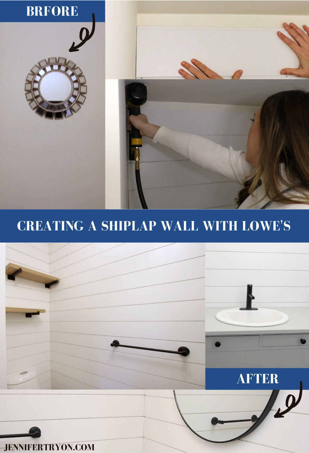 creating a shiplap wall with lowe's