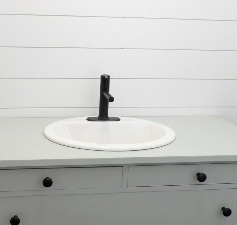 adding hardware to bathroom sink